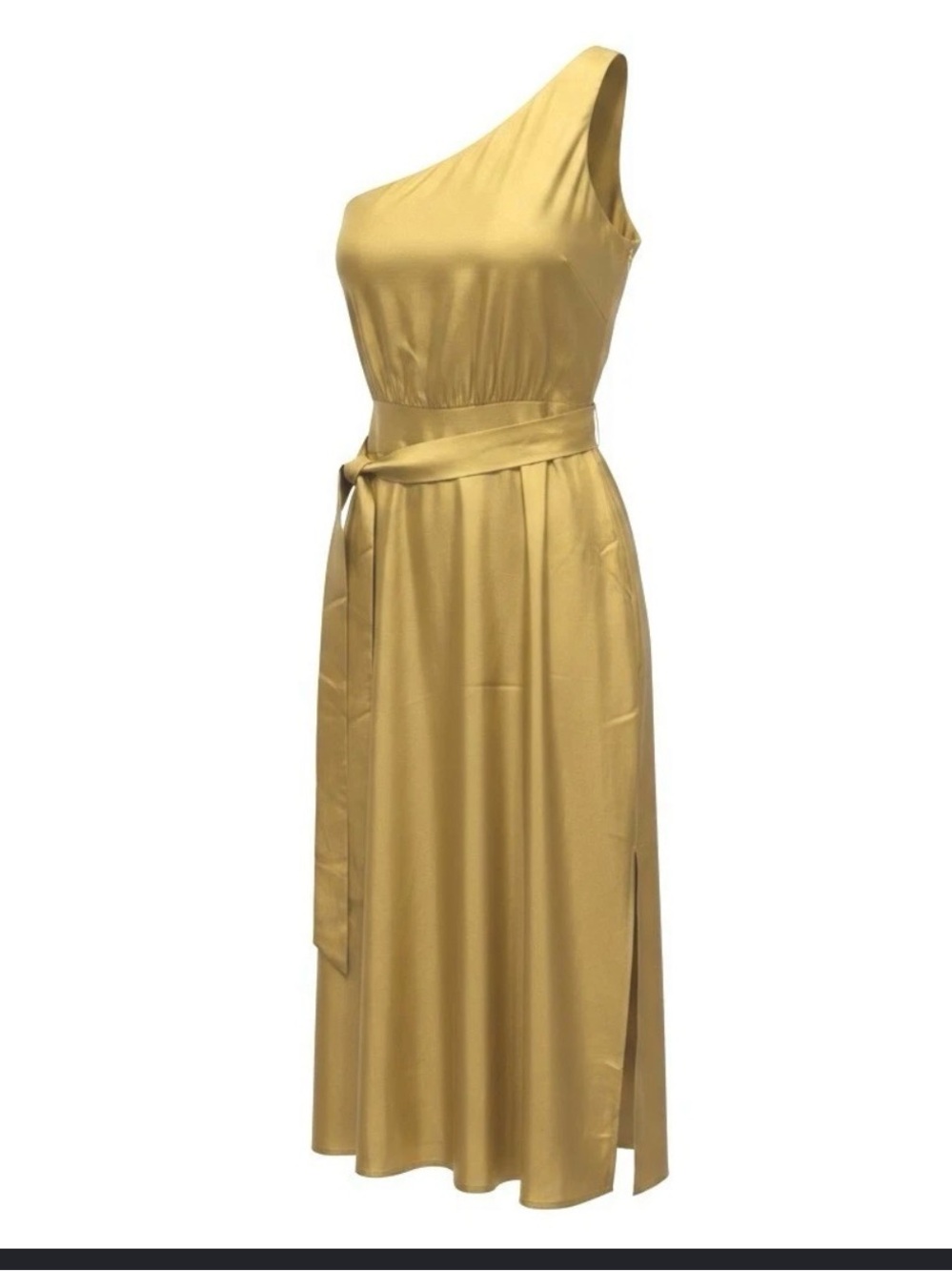 Club Monaco One Shoulder Midi Silk Dress Size 6